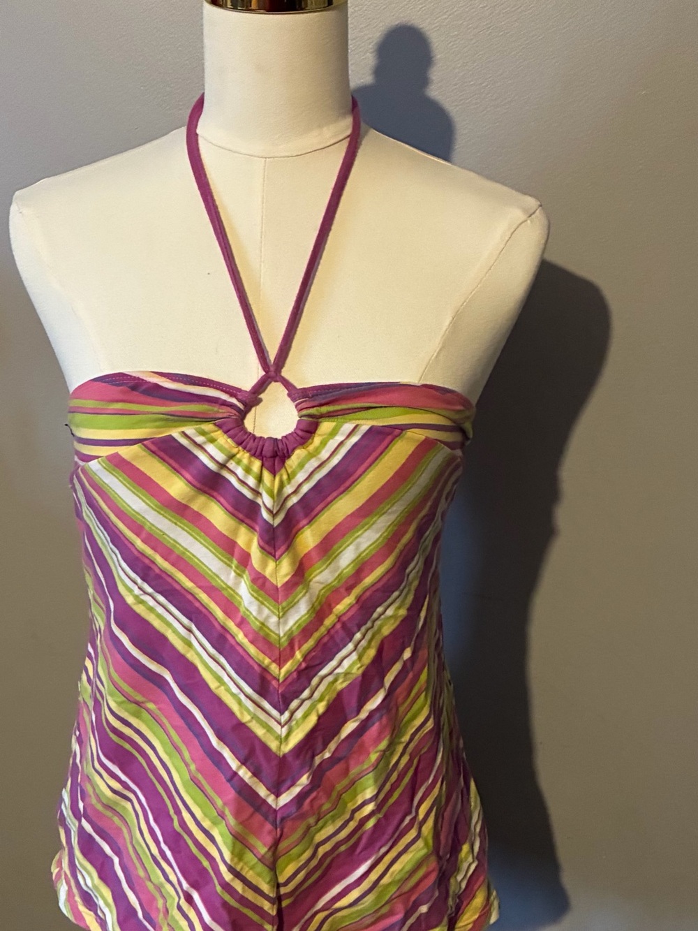 Vintage Victoria's Secret multicolor Tank Top w/built in bra size L